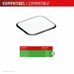 Displex 9H Acryl, Glas Displayschutz für Apple, Watch Series 7, Watch Series 8 - Transparent - 2 Pack - für OLED Apple Wat