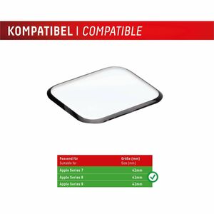 Displex 9H Acryl, Glas Displayschutz für Apple Watch Series 7, Watch Series 8 - Transparent - 2 Pack - für OLED Apple Watc