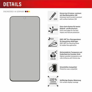 Displex 10H Gehärtetes Glas Bildschirmschutz für Samsung Galaxy S24 FE, Galaxy S25 FE - für AMOLED Smartphone - Kratzfest,