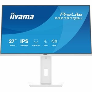 Moniteur LED iiyama ProLite XB2797QSU-W1 27" Classe WQHD - 16:9 - Blanc mat - 68,6 cm (27") Viewable - Technologie IPS - L