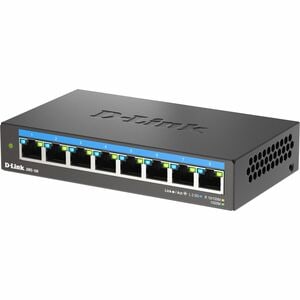 D-Link DMS-108 8 Ports Ethernet Switch - 2.5 Gigabit Ethernet, Gigabit Ethernet - 2.5GBase-T, 10/100/1000Base-T - 2 Layer 