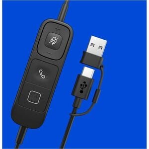 Poly Mission 400 425 Wired Over-the-head, On-ear Stereo Headset - Black - Microsoft Teams Certification - Binaural - Supra