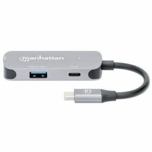 USB-C Dock/Hub, Ports (x3): HDMI, USB-A and USB-C, With Power Delivery (100W) to USB-C Port (Note add USB-C wall charger a