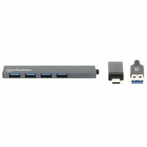 USB-C & USB-A Combo Dock/Hub, Ports (4): USB-A (x4), 5 Gbps (USB 3.2 Gen1 aka USB 3.0), External Power Supply Not Needed, 