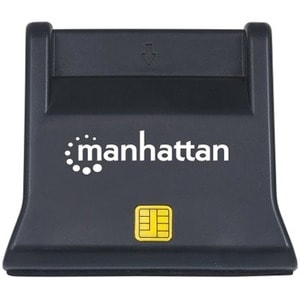 USB-A Smart/SIM Card Reader, 480 Mbps (USB 2.0), Desktop Standing, Friction Type compatible, Hi-Speed USB, Cable 86cm, Bla