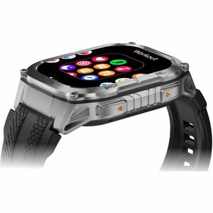 Kospet TANK M4C Smart Watch - Square Case Shape - Silver Body Color - Stainless Steel, Zinc Alloy Case Material - Silicone