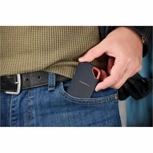 SanDisk Extreme Portable SDSSDE70-1T00-G25 1 TB Portable Solid State Drive - External - Black - USB 3.1 Type C - 256-bit A