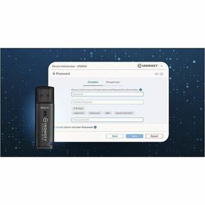 IronKey Locker+ 50 G2 USB Flash Drive - 128 GB - USB 3.0, USB 3.1 - 145 MB/s Read Speed - 115 MB/s Write Speed - 256-bit A