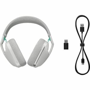 Logitech G321 无线 头戴式 立体声 游戏用头戴式耳机 - 白 - 双声道 - 头戴护耳式 - 1000 cm - Bluetooth/RF - 20 Hz 到 20 kHz - 全向 麦克风