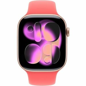 Apple Adjustable Smartwatch Band - Medium (M)/Large (L) - Pin-and-tuck Attachment - Bright Guava - Fluoroelastomer