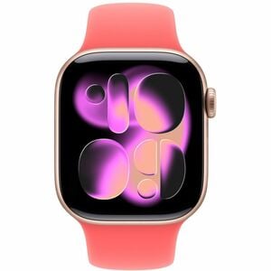 Apple Adjustable Smartwatch Band - Medium (M)/Large (L) - Pin-and-tuck Attachment - Bright Guava - Fluoroelastomer