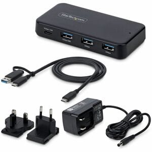 StarTech.com USB Hub - USB 3.2 (Gen 1) Type C - 640 MB/s - Flash Drive - Desktop - Black - UASP Support - 5 Total USB Port(s)