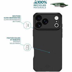 MOBILIS SPECTRUM_R Robust Hülle für Apple iPhone 17 Pro Smartphone - Schwarz - Massiv - Sturzsicher, Anitbakteriell, Stoßf