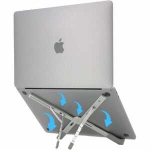 MOBILIS Height Adjustable Notebook Stand - Up to 43.2 cm (17") Screen Support - Aluminium - Black - For Notebook, PC, Univ