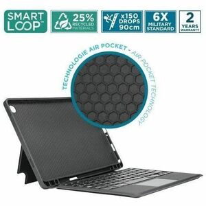MOBILIS C2 Keyboard/Cover Case (Folio) for 27.9 cm (11") Samsung Galaxy Tab A11+, Galaxy Tab A9+ Tablet - Black - Drop Res