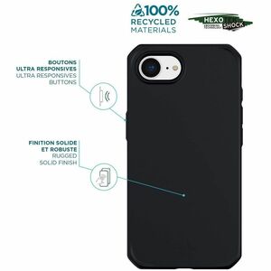 MOBILIS SPECTRUM_R Rugged Case for Apple iPhone 17e, iPhone 16e Smartphone - Honeycomb - Design - Black - Solid - Drop Res