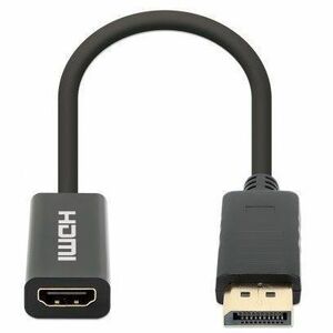 Manhattan A/V Adapter - 1x DisplayPort 1.2 Digital Audio/Video - male - 1 x HDMI Digital Audio Video - female - 3840 x 216