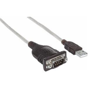 Manhattan 45 cm Serial/USB Data Transfer Cable - Cable for Modem, Camera, Label/Receipt Printer, Card Reader, Bar Code Rea