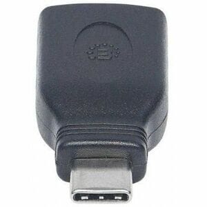 Manhattan Data Transfer Adapter - 1 - 1x 8-pin USB Type-A - female - 1 x 24-pin USB Type-C - male - Nickel Connector - Black