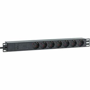 Intellinet PDU - CEE 7/7 (SCHUKO) - 7 x Type F (Schuko) - 16 A - 230 V AC Input - Overload Protection, Double Pole, Surge 