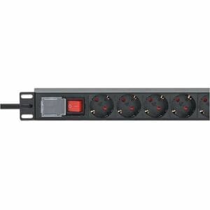 Intellinet PDU - CEE 7/7 (SCHUKO) - 8 x Schuko CEE 7/3 - 16 A - 230 V AC Input - Overload Protection, Double Pole - 1U - 2