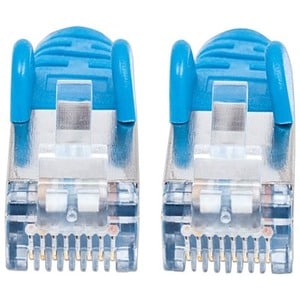 Network Patch Cable, Cat6A, 10m, Blue, Copper, S/FTP, LSOH / LSZH, PVC, RJ45, Gold Plated Contacts, Snagless, Booted, Life