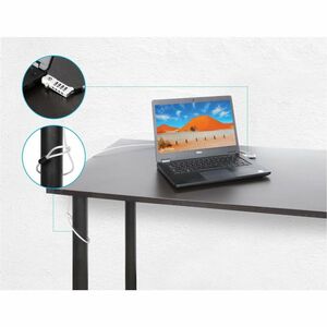 Universal Laptop Combination Lock For Noble Wedge®, Nano and K-Slot, Secure 3-in-1 Anti-theft Notebook Lock, Resettable 4-
