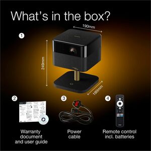 Epson Lifestudio Flex EF-73 3LCD Projector - 16:9 - Portable, Desktop, Floor Mountable - Night Black - High Dynamic Range 