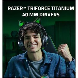 Casque de jeu Razer Kraken Kitty V3 Pro - Câblé / Sans fil - Design Sur tête - Stéréo - Couleur Noir - Binaural - Circumau