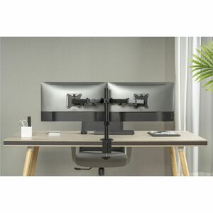 ORIGIN Desk Mount for Monitor, Display - Black - Height Adjustable - 2 Display(s) Supported - 17" (43.18 cm) to 35" (88.90