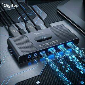 Digitus KVM Switchbox - 4K - 3840 x 2160 - 7 x USB - 3 x HDMI - Desktop