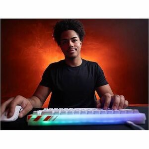 CHERRY XTRFY K5 PRO TMR Gaming Keyboard - Compact - Cable Connectivity - USB Type A Interface - RGB LED - Transparent Whit