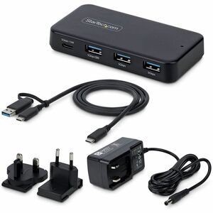 StarTech.com USB Hub - USB 3.2 (Gen 1) Type C - 640 MB/s - Flash Drive - Desktop - Black - UASP Support - 5 Total USB Port(s)