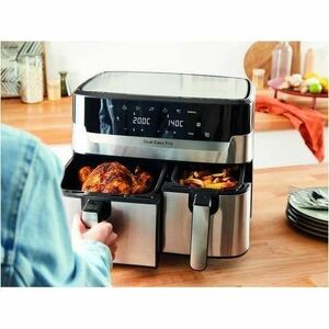 Moulinex Dual Easy Fry & Grill, Capacità 8,3 L, Doppio Cestello, Friggitrice ad Aria e Griglia, 8 Programmi Preimpostati, 