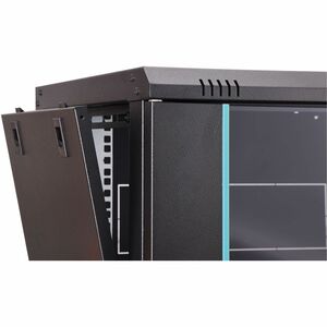 Digitus Dynamic-N 7U Wandmontierbar Geschlossener Schrank Rackschrank für Networking, Server - Schwarz - Stahl, Glas, Blec