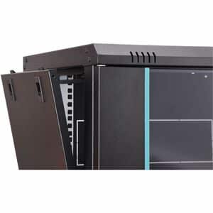 Digitus Dynamic-N 7U Wall Mountable Enclosed Cabinet Rack Cabinet for Networking, Server - Black - Steel, Glass, Sheet Ste