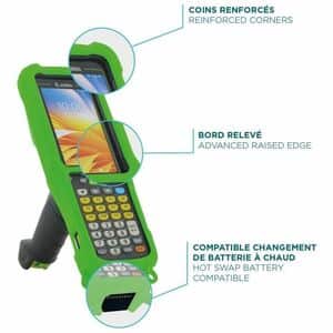 MOBILIS Protective Rugged Case for Zebra Mobile Computer - Safety Green - Shock Absorbing, Splash Resistant, Dust Resistan