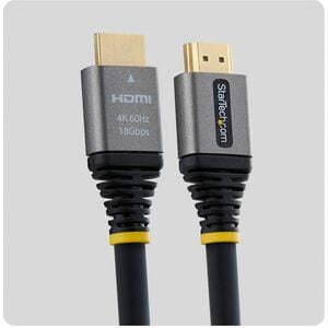 StarTech 5ft (1.5m) Premium Certified High Speed HDMI Cable, 4K 60Hz/1440p 144Hz, High-Flex HDMI 2.0 Cable with HDR10/ARC,