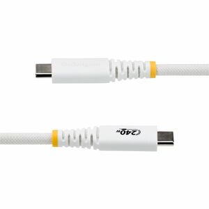 StarTech 2m (6ft) USB-C Charging Cable, 240W PD EPR, Durable and Ultra-Flexible, USB-IF Certified, Rugged USB-C Charging C