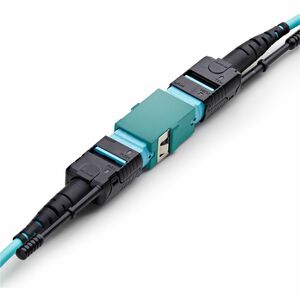 StarTech.com Accoppiatore MPO/MTP, Adattatore per Fibra Multimodale OM3/OM4 MPO, KeyUp-KeyDown, Giunto Fibra Ottica per Pa