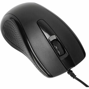Targus Full-Size Optical Antimicrobial Wired Mouse - Full-size Mouse - BlueTrace - Cable - Black - USB Type A - 1000 dpi -