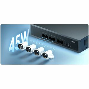 Switch Ethernet Imou SF106P 6 Porte - Ethernet, Fast Ethernet - 2 Layer supportato - 45 W Budget PoE - Coppia incrociata -