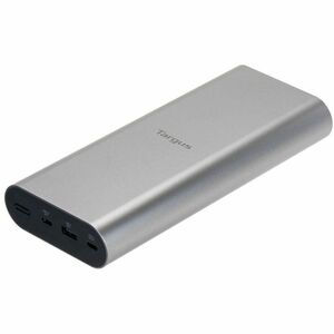 Targus Power Bank - Silver - For Notebook, Tablet, Smartphone - Lithium Ion (Li-Ion) - 24000 mAh - USB Type-C Connector - 