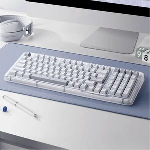 Logitech K98M Plus 键盘 - 袖珍的 - 有线/无线 连接 - A 型 USB 接口 - 英文（美国） - QWERTY 布局 - 珍珠白 - 机械 按键开关 - Bluetooth/RF - 10 m - 2.40 GHz 