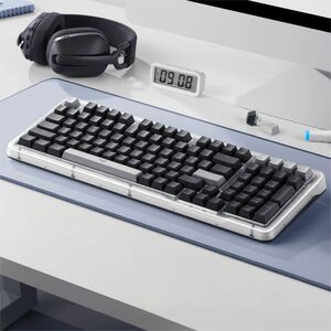 Logitech K98M Plus 键盘 - 袖珍的 - 有线/无线 连接 - A 型 USB 接口 - 英文（美国） - QWERTY 布局 - 灰 - 机械 按键开关 - Bluetooth/RF - 10 m - 2.40 GHz - 
