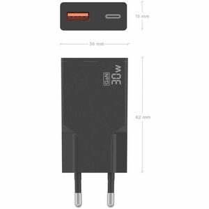 CARGADOR GAN ULTRA DELGADO 30W 1XUSB-C PD3.0 QC4.0 1XUSB QC3.0