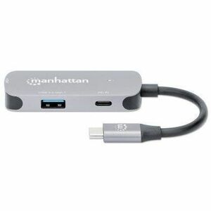 USB-C Dock/Hub, Ports (x3): HDMI, USB-A and USB-C, With Power Delivery (100W) to USB-C Port (Note add USB-C wall charger a