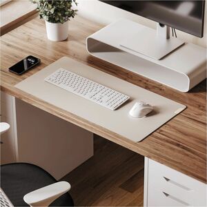 Alogic Desk Pad - 740 mm Length - Vegan Leather, Felt - White