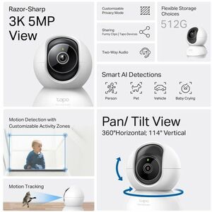 TP-LINK TAPO CAMERA WI-FI PAN/TILT AI HOME SECURITY