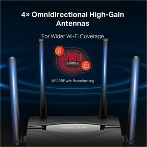 Mercusys MR25BE Wi-Fi 7 IEEE 802.11 a/b/g/n/ac/ax/be Ethernet Wireless Router - Dual Band - 2.40 GHz ISM Band - 5 GHz UNII